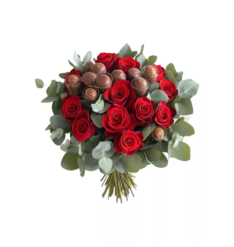 Sweet Love Bouquet with Chocolates