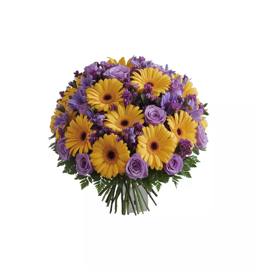 Cheerful Gerberas and Luscious Lysianthus