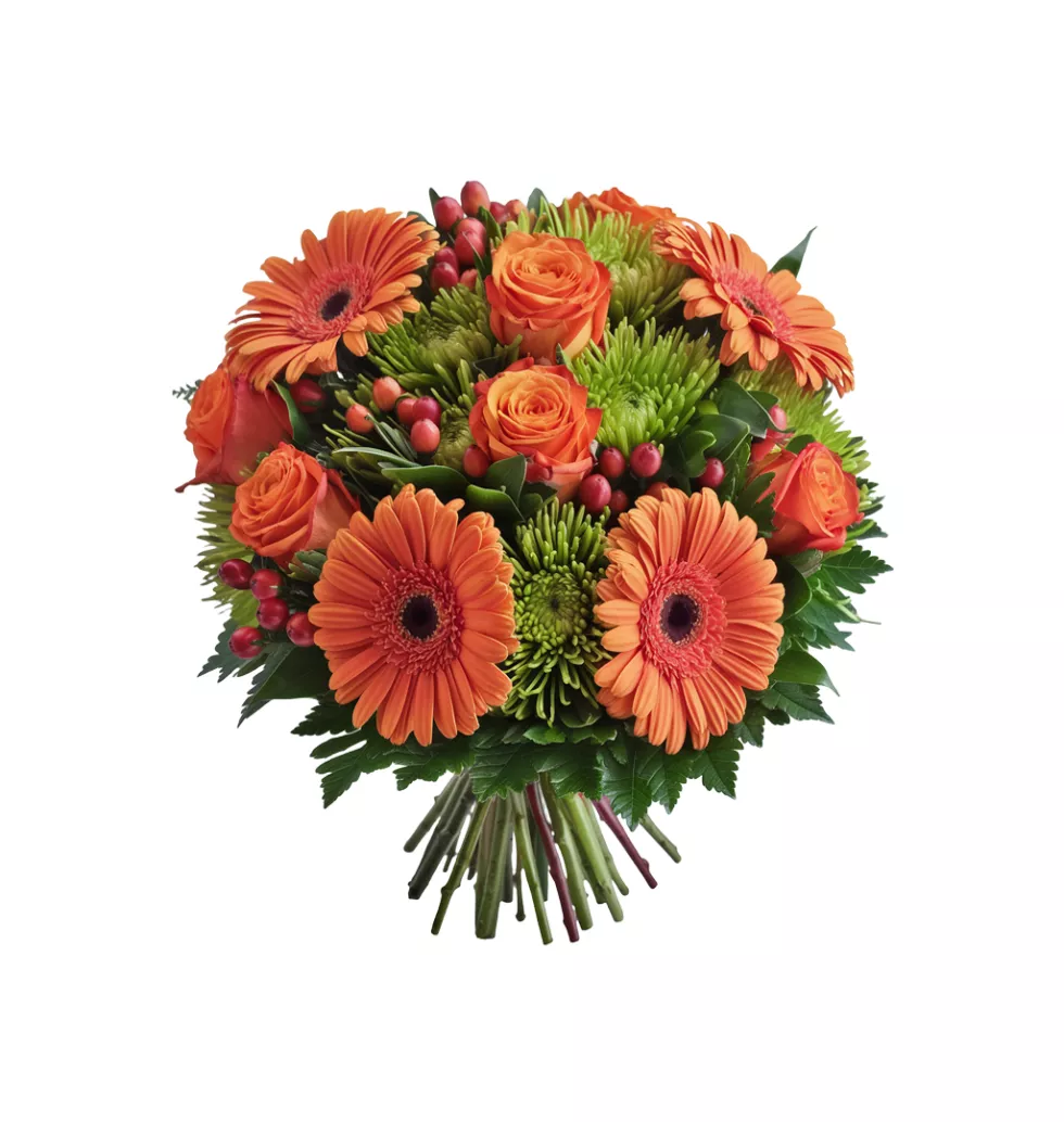 Dynamic Orange Floral Delight Bouquet