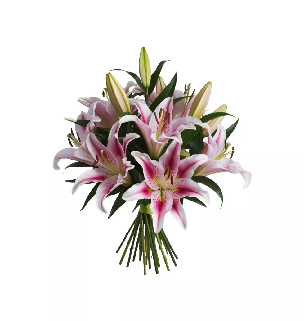 Elegant Lily Bouquet: Touch of Majesty